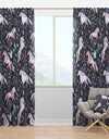 Watercolor Unicorn Pattern - Modern Curtain Panels