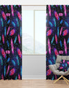 Pattern with Painted Bird Feathers - Southwestern Curtain Panels