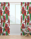 Hibiscuses Floral Pattern - Tropical Curtain Panels