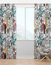 Whales Pattern - Modern Curtain Panels