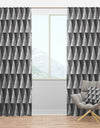 Monochromatic Pattern with Triangles - Modern Curtain Panels