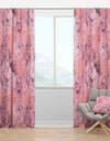 Pink Flowers Composition - Bohemian & Eclectic Curtain Panels