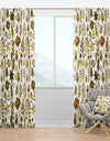 Watercolor Texture with Flowers & Plants - Modern & Contemporary Curtain Panels