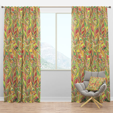 Brightly Colored Feathers - Southwestern Curtain Panels