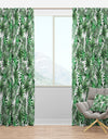 Leaves & Brunches of Tropical Plants & Trees - Tropical Curtain Panels