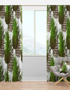 Pineapple with Leaves Repeat Pattern - Tropical Curtain Panels