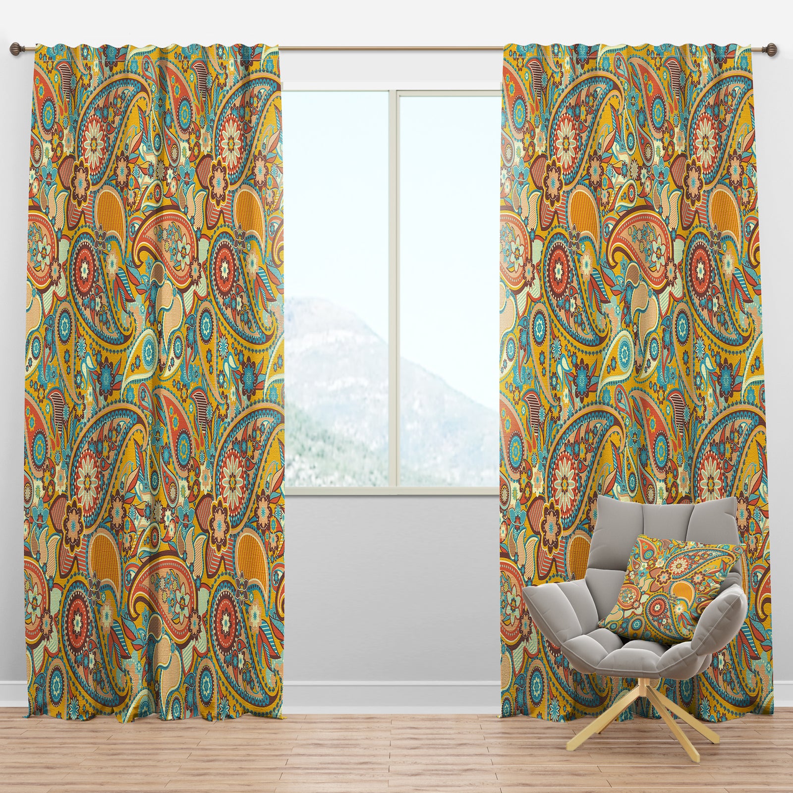Pattern Paisley - Vintage Curtain Panels