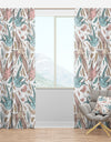 Pattern with Swallow Birds & Flowers - Traditional Curtain Panels