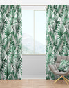 Bright Green Tropical Leaves - Tropical Curtain Panels