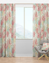 Abstract Flower Pattern with Orchid - Modern & Contemporary Curtain Panels