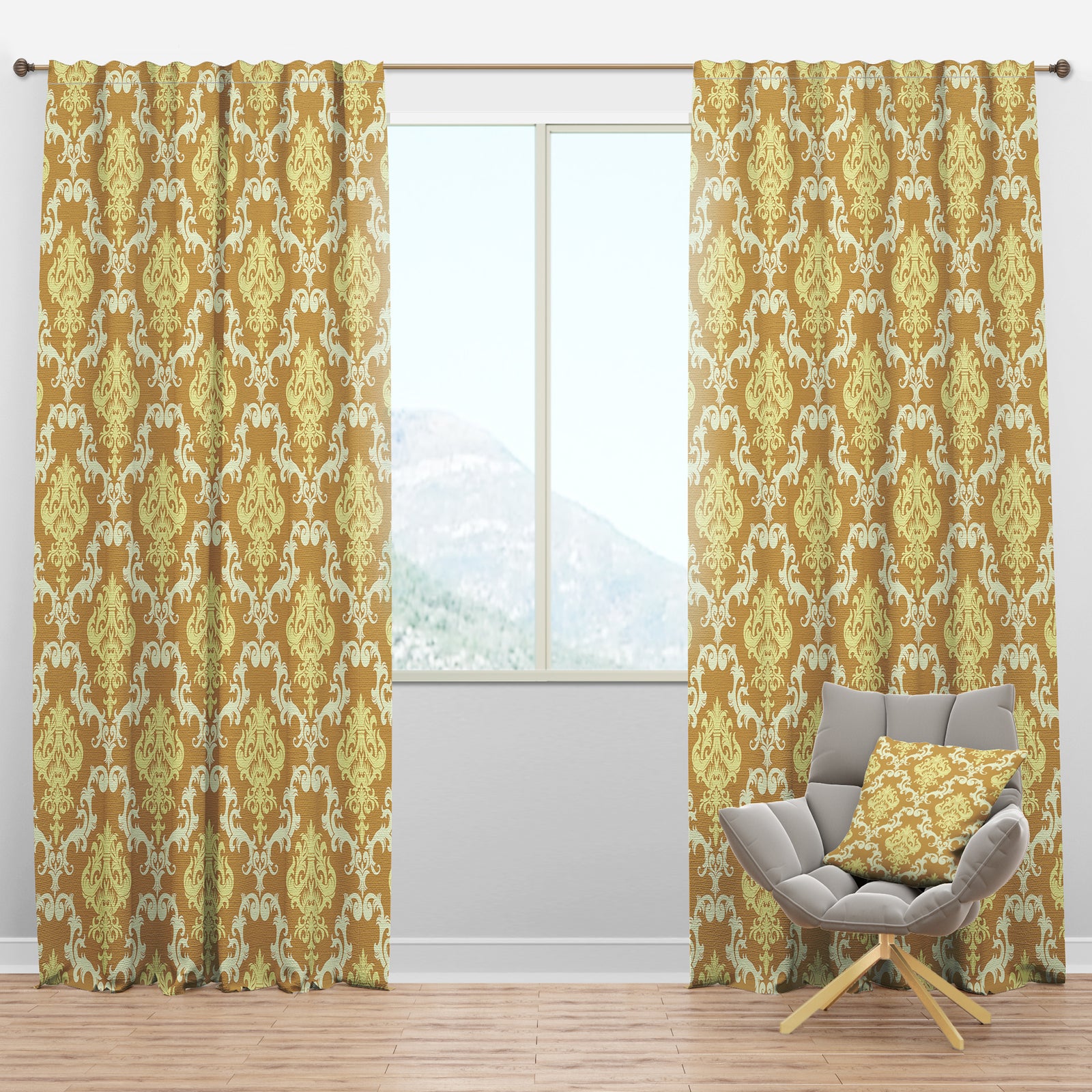 Floral Pattern - Modern & Contemporary Curtain Panels