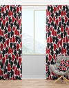 Card Suit Pattern - Modern & Contemporary Curtain Panels