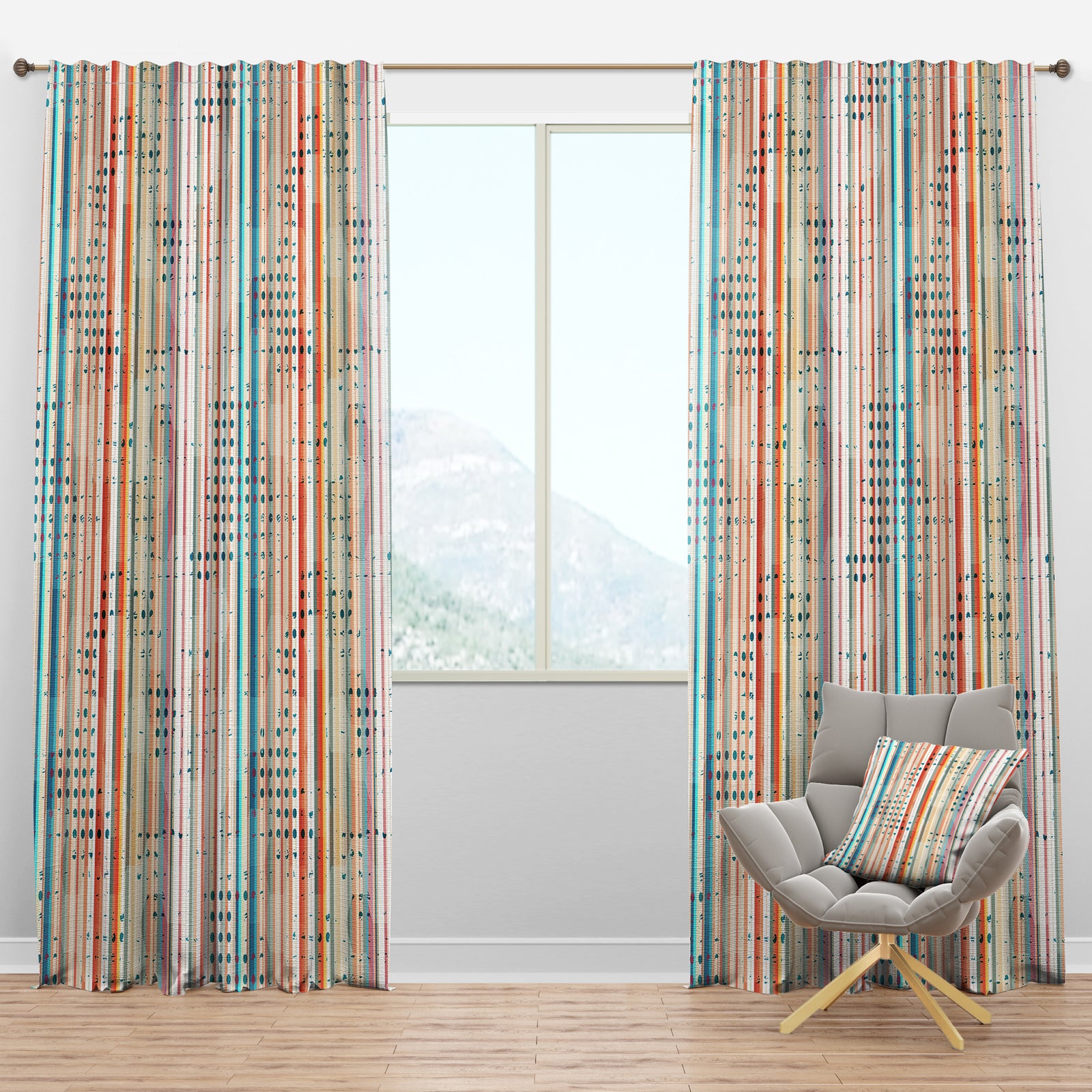 Carson Carrington Tangsatter 'Grunge Line - Modern & Contemporary Curtain Panels
