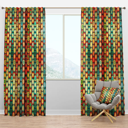 Multicolor Cells - Modern & Contemporary Curtain Panels