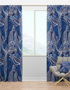 Blue Pattern with Fantastic Fishes - Nautical & Coastal Curtain Panels