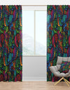 Mosaic Pattern with Flowers - Bohemian & Eclectic Curtain Panels