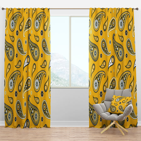 Pattern Asian Elements Paisley - Traditional Curtain Panels