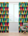 Watercolor Triangles Pattern - Modern Curtain Panels