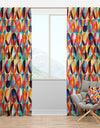 Geometric Pattern of Circles & Triangles - Modern Curtain Panels