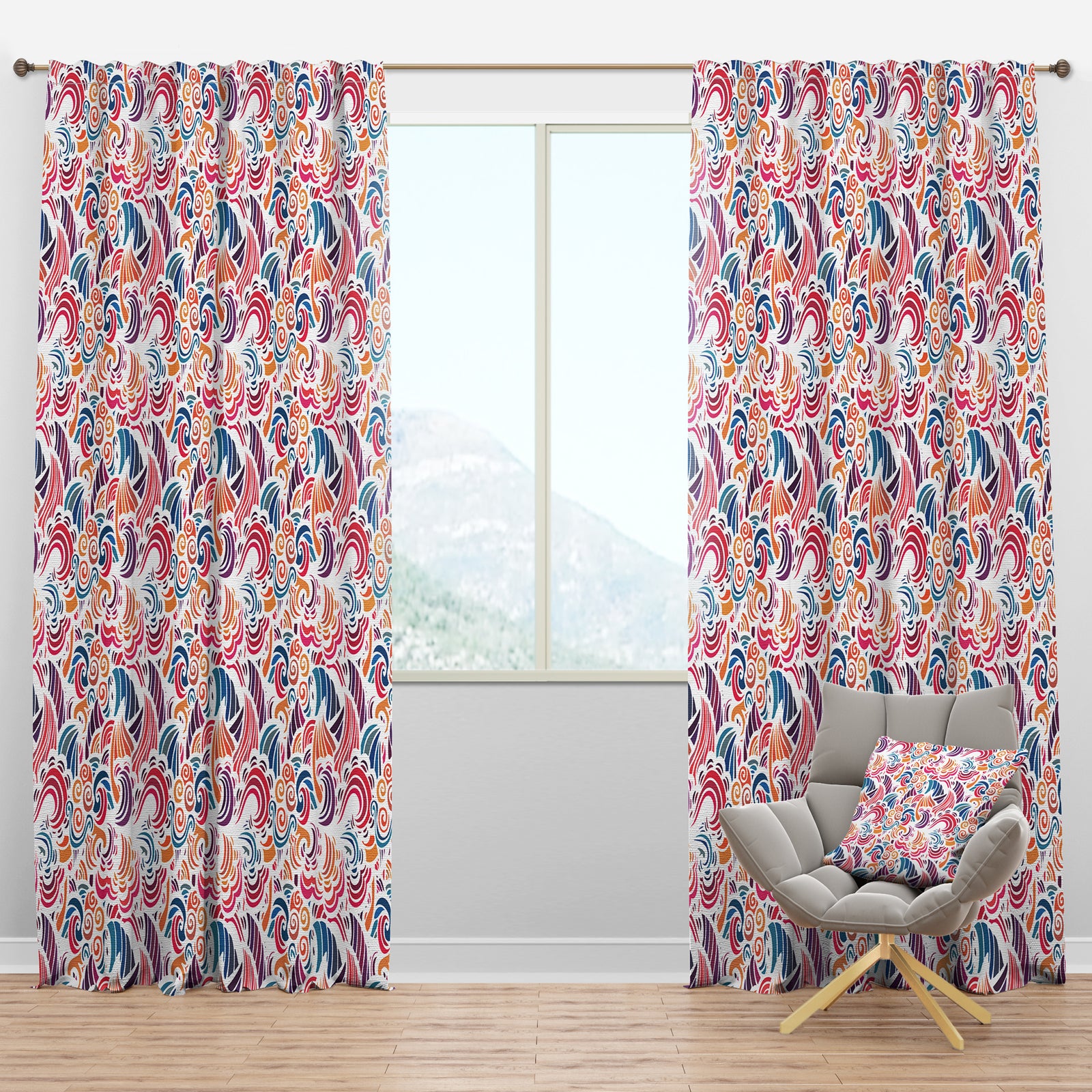 Mosaic Pattern - Modern & Contemporary Curtain Panels