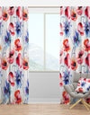 Contempoary Colorful Flowers - Modern & Contemporary Curtain Panels
