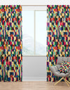 Geometric Pattern with Circles - Modern & Contemporary Curtain Panels