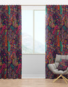 Texture with Abstract Flowers - Bohemian & Eclectic Curtain Panels