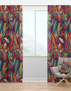 Colorful Wave Hand-Drawn Pattern - Modern & Contemporary Curtain Panels