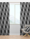 Monochrome Hexagon Geometric Pattern - Modern & Contemporary Curtain Panels