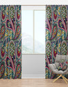 Pattern Based on Traditional Asian Elements Paisley - Vintage Curtain Panels