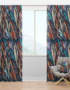 Leaves and Feathers Pattern - Southwestern Curtain Panels