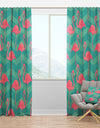 Pink Flamingo Birds - Tropical Curtain Panels