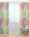 Collection of Paint Splash Watercolor Drops - Modern & Contemporary Curtain Panels