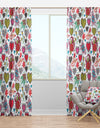 Beautiful Flowers & Hearts Pattern - Traditional Curtain Panels