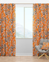 Ornamental Floral Pattern with Flowers - Bohemian & Eclectic Curtain Panels