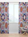 Abstract Flowers Pattern - Bohemian & Eclectic Curtain Panels