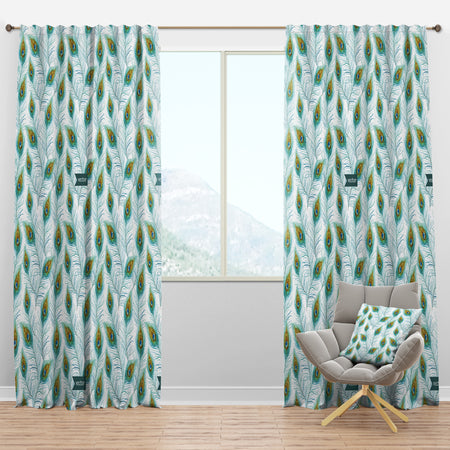 Peacock Feather - Modern & Contemporary Curtain Panels