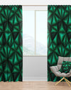 Relief Green Triangles - Modern & Contemporary Curtain Panels