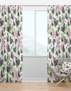 Pattern of Drawing Doodle Hearts - Modern & Contemporary Curtain Panels