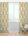 White and Gold Pattern - Modern & Contemporary Curtain Panels