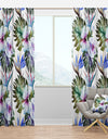 Watercolor Hibiscus Patterns - Tropical Curtain Panels