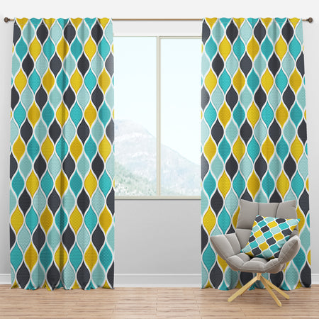 Ornament Geometric Pattern - Bohemian & Eclectic Curtain Panels