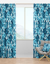 Indigo Hawaii Flowers Pattern - Tropical Curtain Panels