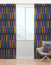 Pattern of Multicolored Feathers - Southwestern Curtain Panels