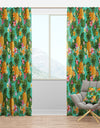 Pinapples and Tropical Flowers - Tropical Curtain Panels