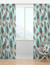 Pineapples on a Light Blue - Tropical Curtain Panels