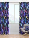 Pattern with Watercolor Crystals with Star Sky - Modern & Contemporary Curtain Panels