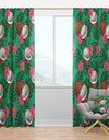 Pattern with Coconuts & Flowers - Tropical Curtain Panels