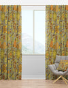 Flower Pattern Botanic Texture - Modern & Contemporary Curtain Panels