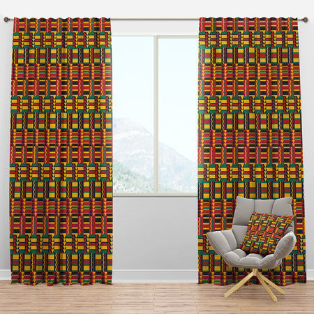 African Pattern - Tropical Curtain Panels